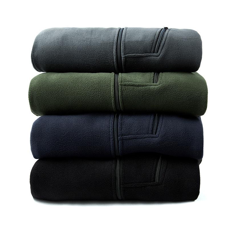 Giacca in Pile Autunnale e Invernale da Uomo Casual per Sport all'Aria Aperta Maglione in Pile Bifacciale
