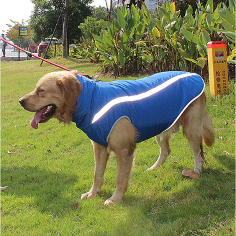 Big Dog Vest Waterproof Pet Jacket Coat Winter Warm Dog Clothes For Medium Large Dogs Reflective Clothing Labrador
