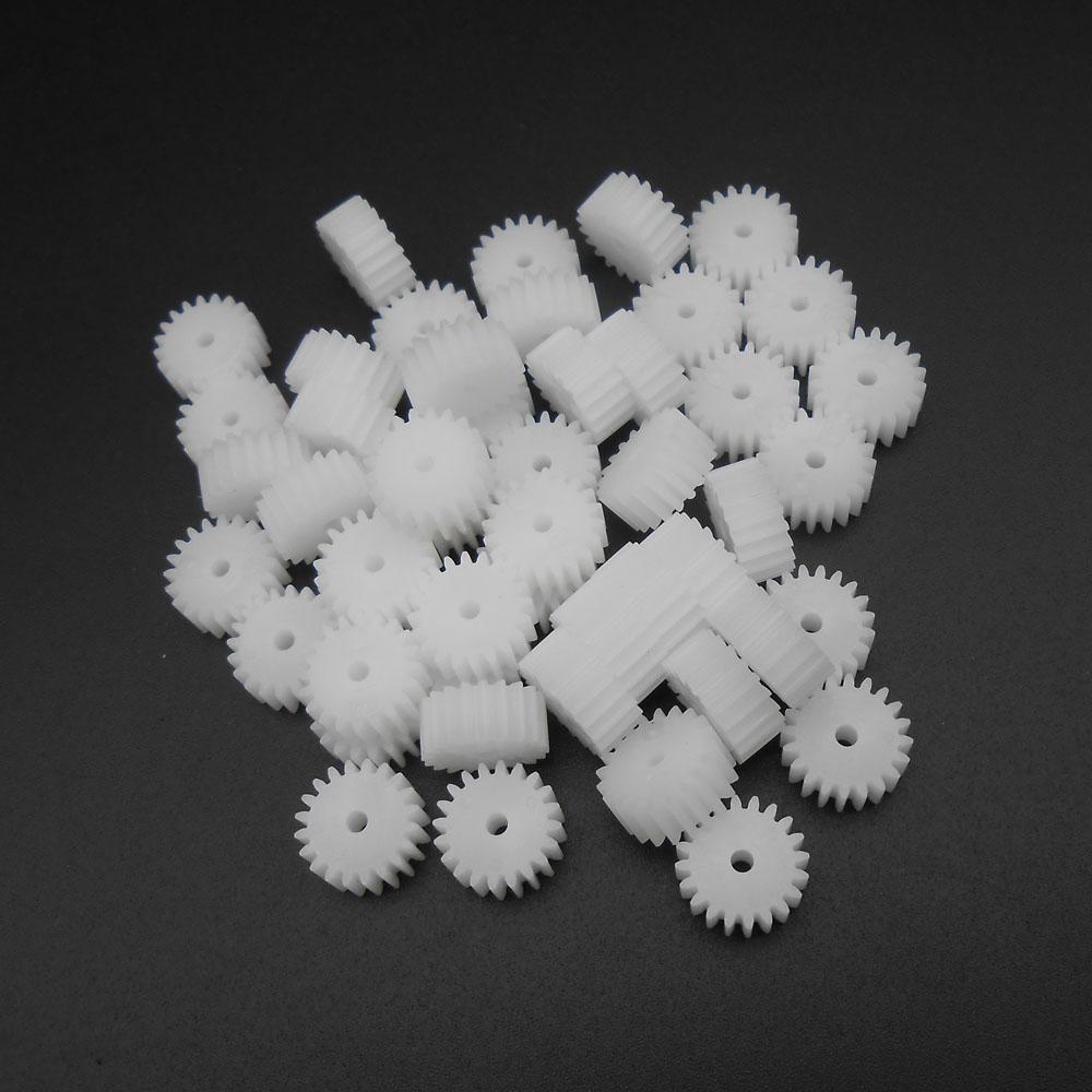 10Pcs/Lot 0.5M 0.5 Modulus 20 Teeth Plastic Spur Cylinder Gear Pinion Bore Hole Aperture 2MM 1.95MM 2A 20T 5X11MM Reduction Gear