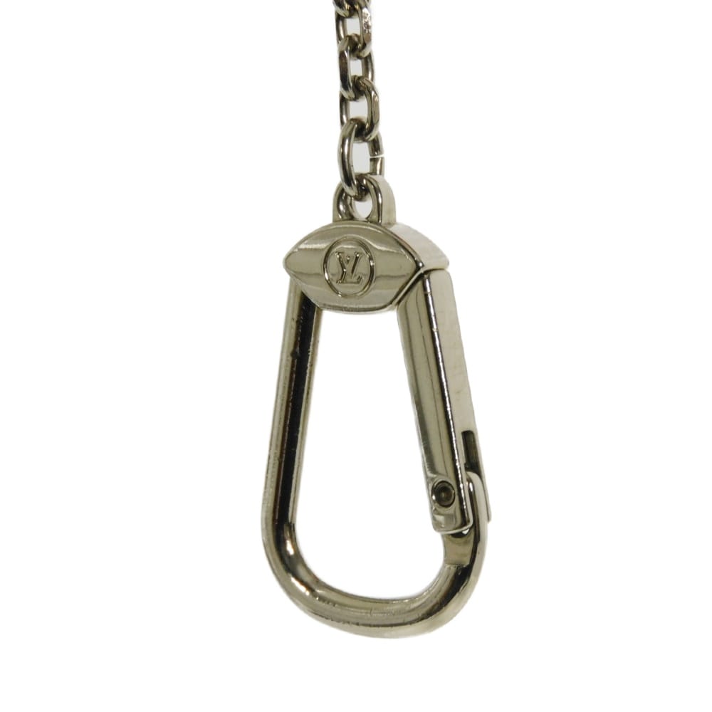 Used LV logo calfskin key ring with aerogram pattern, Volcano Orange, 12564 card key holder pochette cle M81032 7943