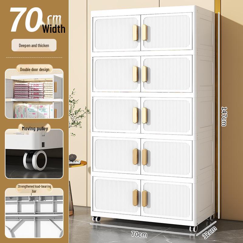 Transparenter Doppeltür-Aufbewahrungsschrank für Schuhe, Schlafzimmer, Wohnzimmer und Snacks