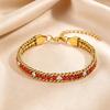 Women's Titanium Steel Multi-color Zircon Bracelet - Luxurious, Versatile, and Fade-resistant