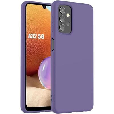 Case - BOOLING - for Samsung Galaxy A32 5G - Liquid Silicone Protection - Matte Effect - Dark Purple