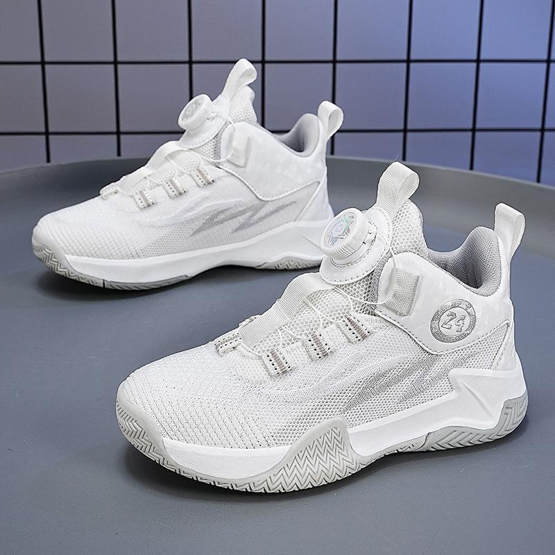 Children's Sports Shoes 2025 Spring and Autumn Boys' Shoes Primary School Students Mesh Breathable Basketball Shoes Fujian Students Actual Combat