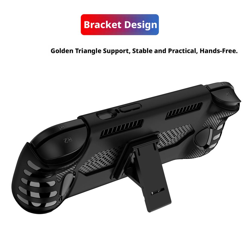 For Odin 3 Game Console TPU Protective Case with Bracket Shockproof Protective Shell Ergonomic Gaming Grip Cover