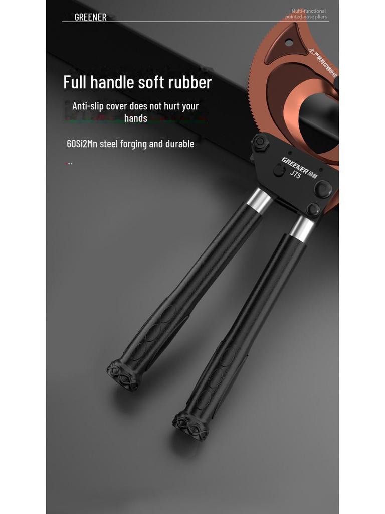 Green Forest Ratchet Gear Cable and Wire Cutters