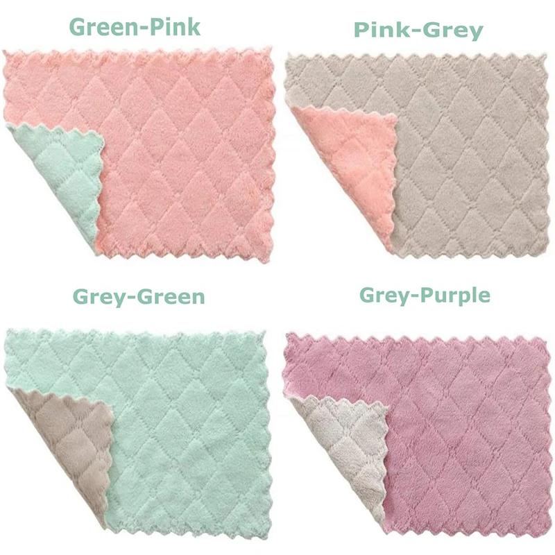 1/5pcs Cleaning Cloth Kitchen Anti-grease wipping rags Absorbent Microfiber Rags home washing dish kitchen Towels