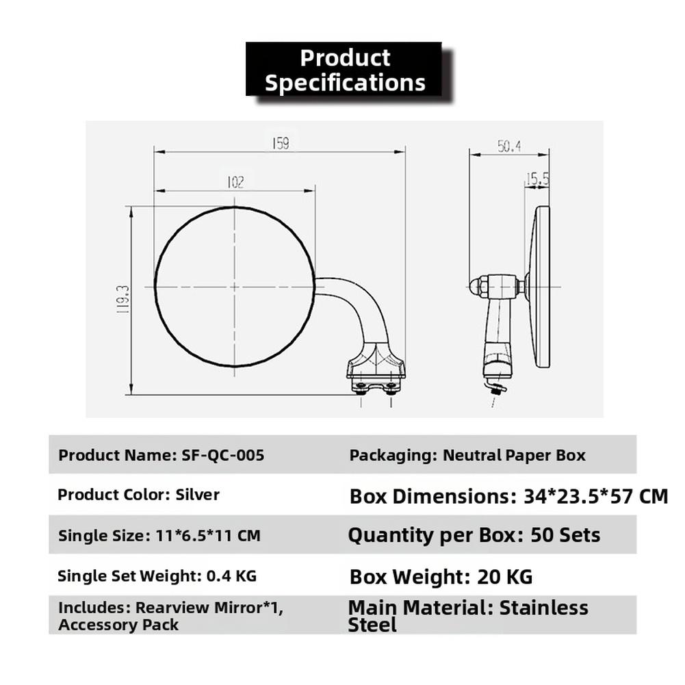 Classic Car Accessories Retro Side Mirror Easy Installation Long Lasting Use Classic Car Restoration For Classic Cars