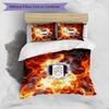 Set Lenzuola Fulham Calcio Stampato 3 Pezzi, Comodo Set Copripiumino per Camera da Letto Amico della Pelle