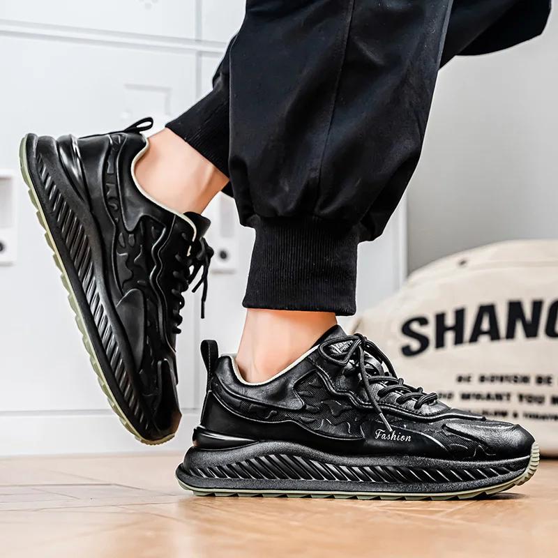Casual Sports Shoes for Men Spring and Autumn Round-toed Low-top High-quality Versatile and Fashionable Running Shoes