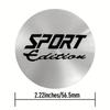 Set of 4 56Mm Sports Car Wheel Hub Center Cap Stickers Aluminum Alloy Decals Car Decoration Stickers Wheel Stickers Silver Color