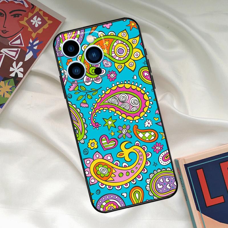 Paisley Pattern Phone Case For iPhone 16 15 14 13 12 11 17 Pro Max 15 16 Plus 12 Mini 16e 17 Air Funda Cover