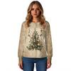 Dame fritidsjakke med langermet enkelt-breasted juletrykt beskyttelsesklær cardigan topp