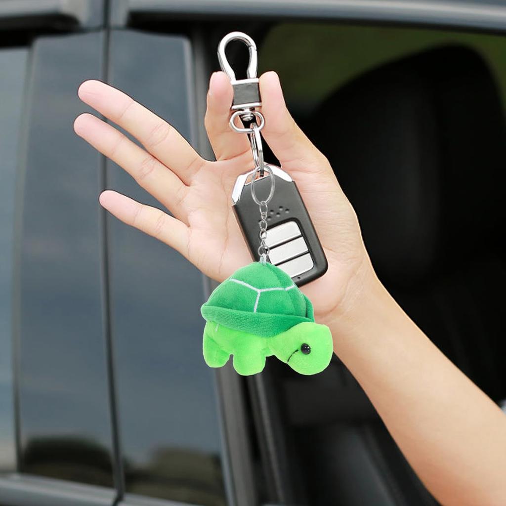 Lurrose Plush Turtle Cute Cartoon Lightweight and Animal Gift 3-Piece Keychain, Design, Portable, Ornament, Accessory, Bag, Key,