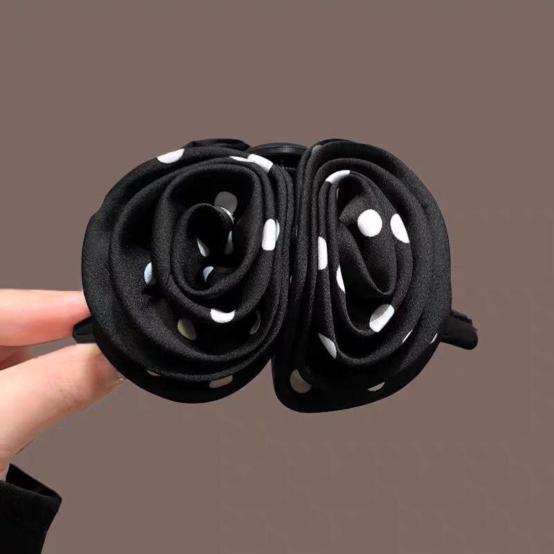 

Elegant Satin Rose Claw Clip for Women, French Vintage Shark Clip, New , Ex Quality Hair Clip, Hairpin Headpiece.