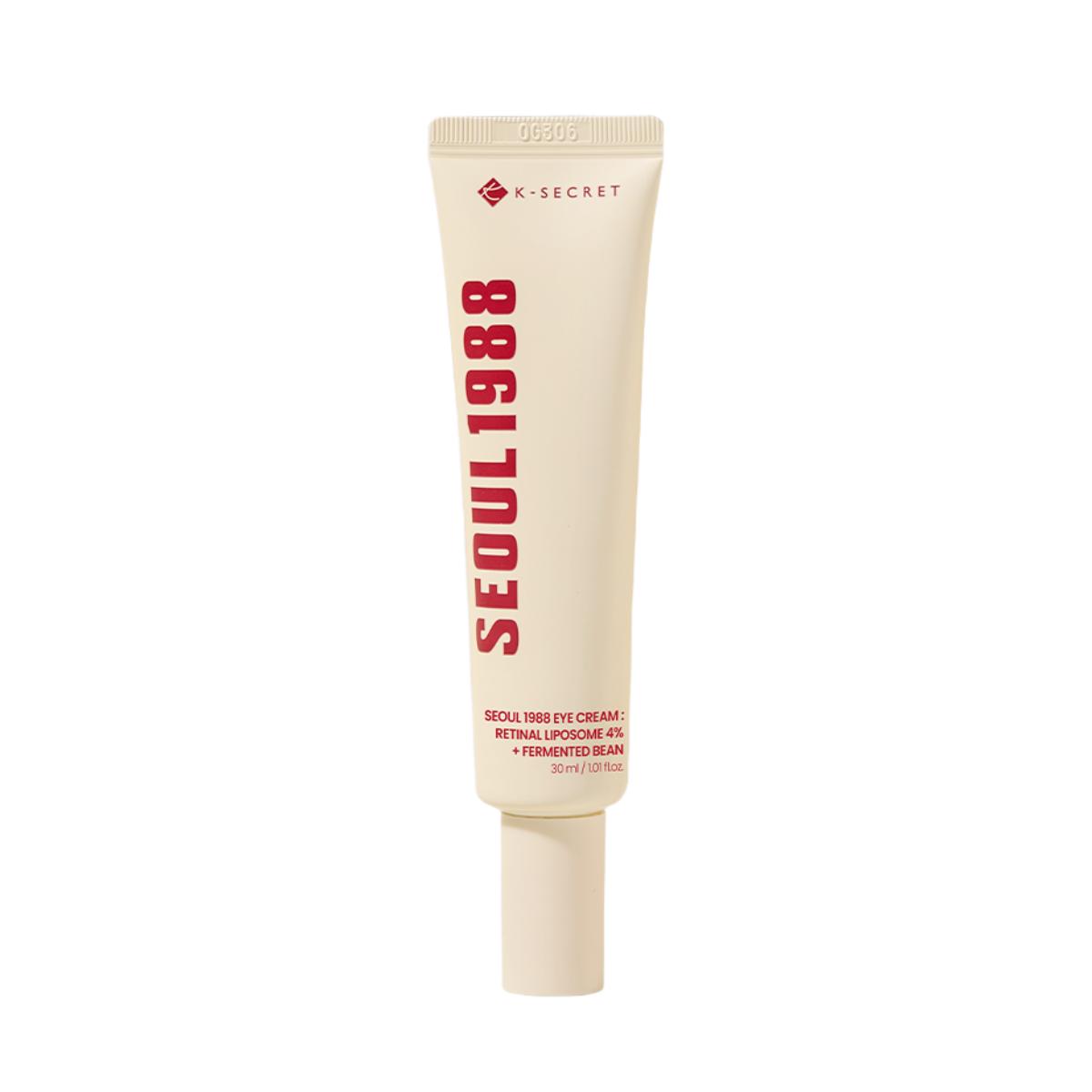 K-SECRET Seoul 1988 Retinal Fermented Soybean Eye Cream, Skin Smoothing & Elasticity Boost, 30ml