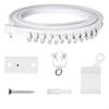 Quiet Glides Curtain Rails 5 Meter with Accessories Set for Seamlessly Hanging X3UC