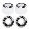 4Pcs/Set High Elasticity PU Fish Board PU Wheels Wheels Replacement Accessorieswhite with pattern