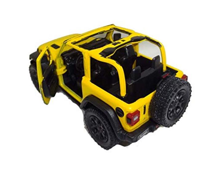 Kinsmart 2018 Jeep Wrangler Rubicon Žlutý (Žádný vrchol)
