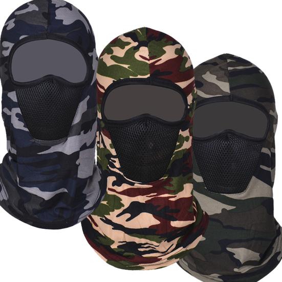 Unisex Camouflage Print Dust Proof Full Face Cover Neck Gaiter Cycling Balaclava