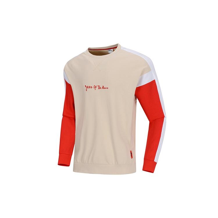 Li-Ning x Disney Round Neck Pullover Beige Red Men s AWDQ145-1 M