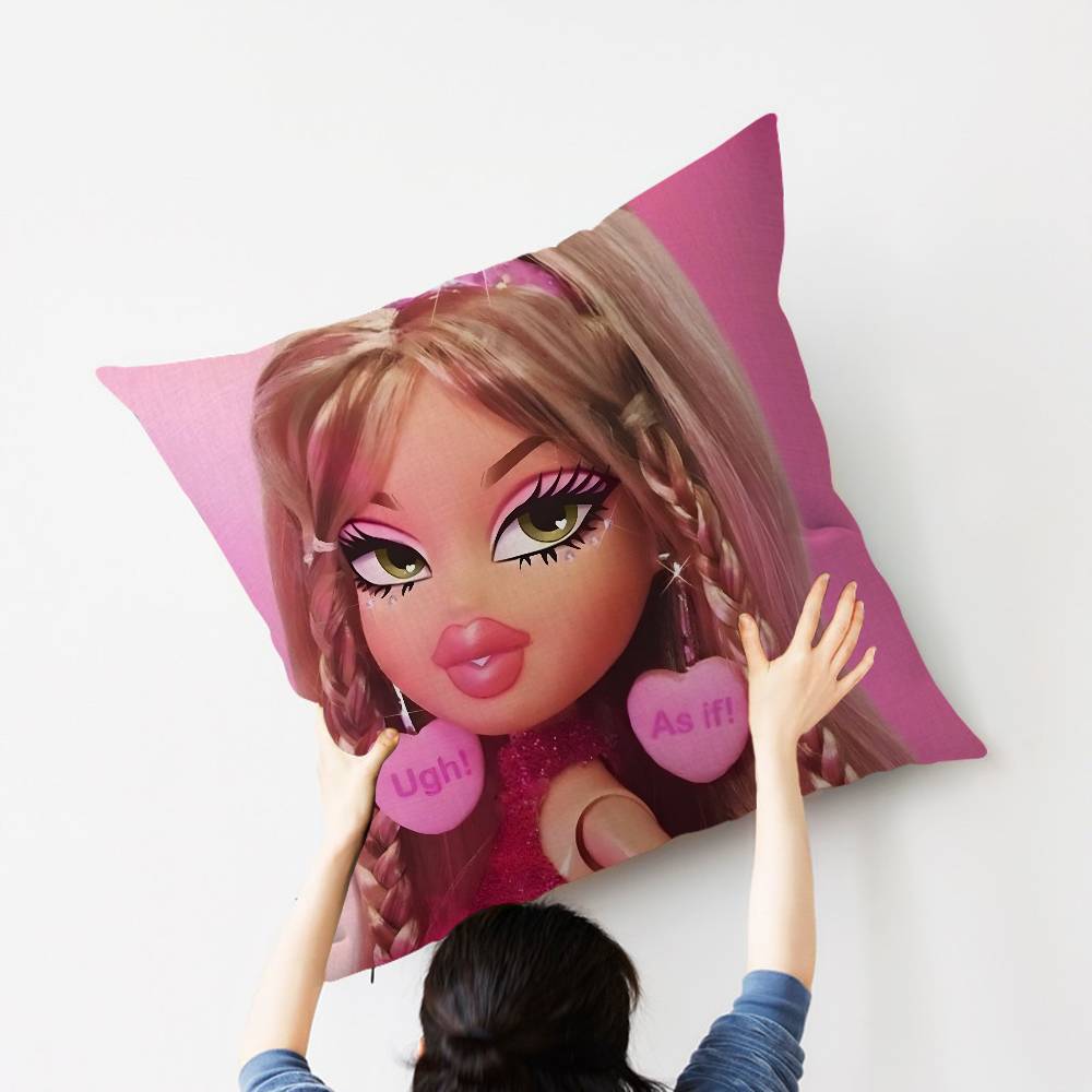 B-Bratzz Fashion M-Mask G-Girl Personalized Pillow Cover Kids Bedroom Wild Party Decor Pillowcase Kid Birthday Shower Gift