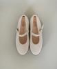 Hanamikoji Strap Shoes Ivory