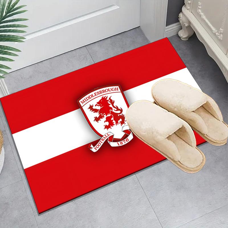 1PC Middlesbrough Football Club Crest Floor Mat for Living Room, Game Rooms, Office, Bedroom, Office Floor Mat Playful Design, Christmas fan gifts