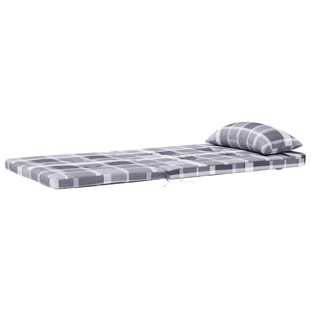 Adirondack Chair Cushions 2 pcs Grey Checkered Pattern Oxford Fabric