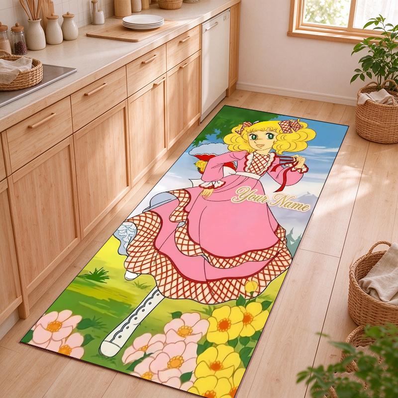 candy candy Customizable name kitchen floor mat easy to clean and wipe down Suitable for kitchens living rooms and entryways—a perfect home decor piec