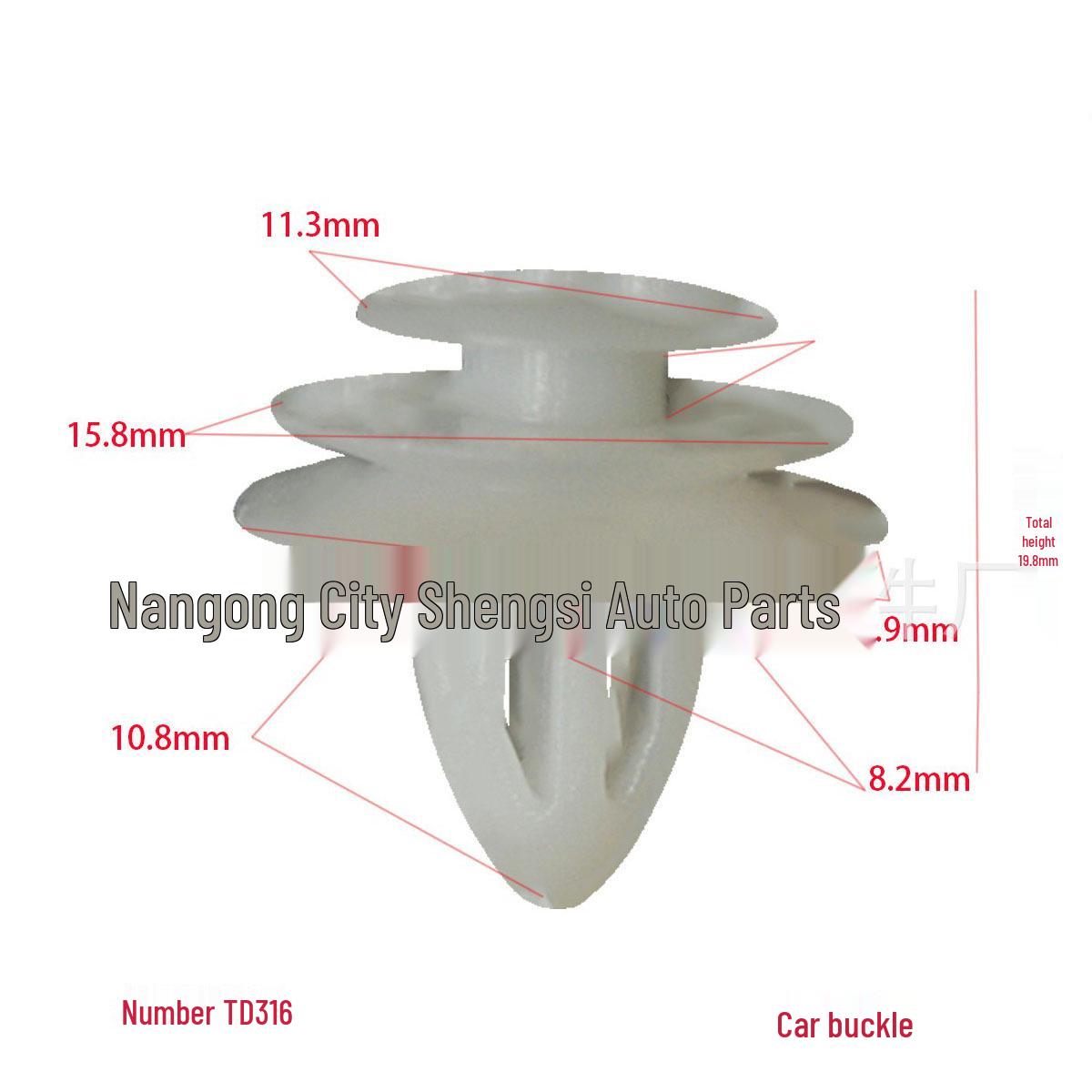 

Mazda Door & Interior Trim Panel Clips - Universal Nylon Fixing Clips for Side Skirt Installation 10000