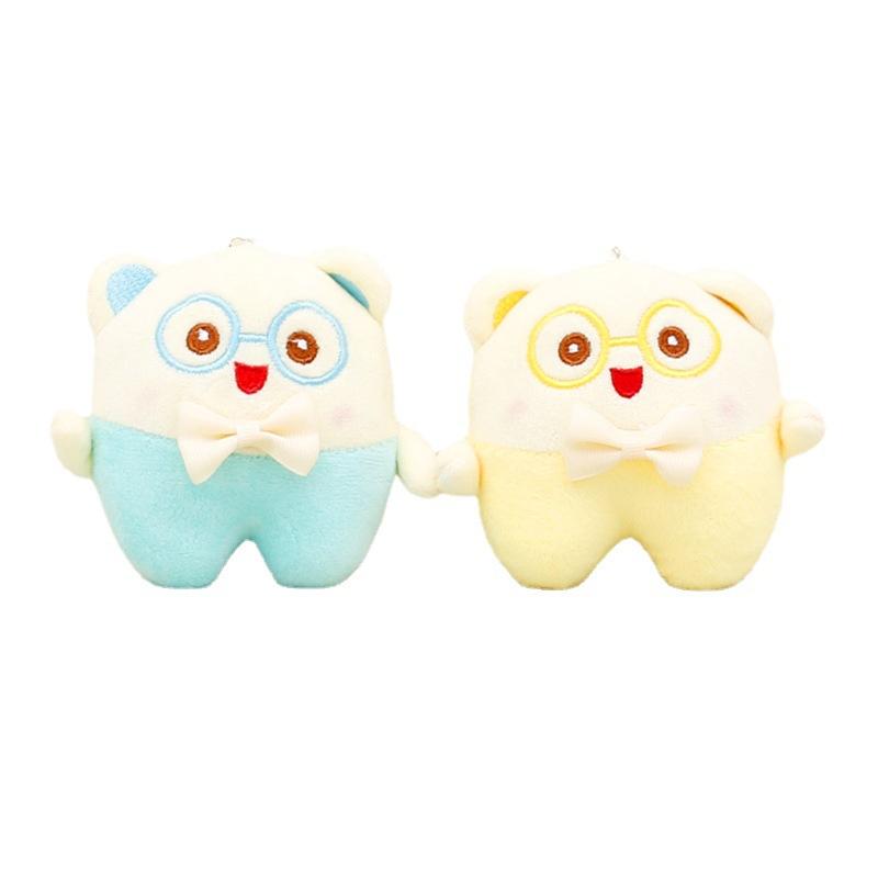 Cute Plush Bear Keychain Short Plush Stuffed Animal Adorable Cartoon Bear Gift