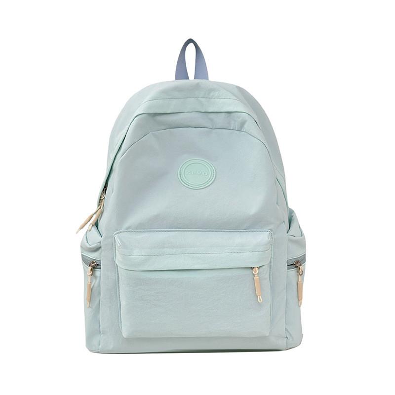 Fashionable Outdoor Ladies Backpack With Alphabet Decoration And Solid Color Design For Commuting