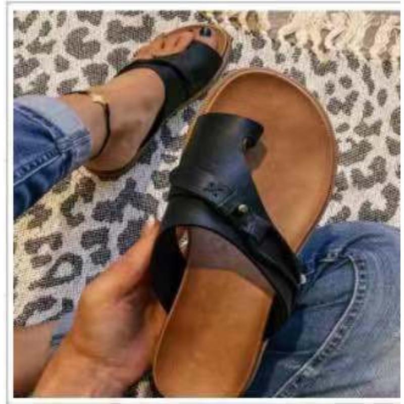 Summer sandals new large size women's shoes women's slippers flat toe women's shoes beach women wear flip-flops