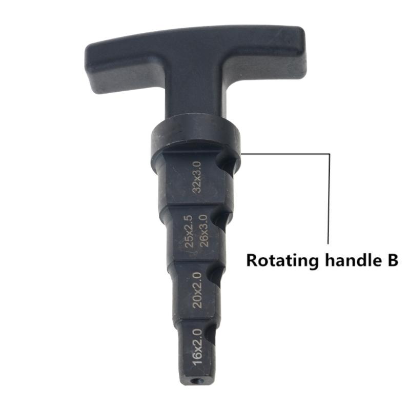 Deburring Tool Pipe Reamer Tool Multi Layer Calibration Reamer 4 in 1 Ratcheting Rotation 16-32mm For Plumbing