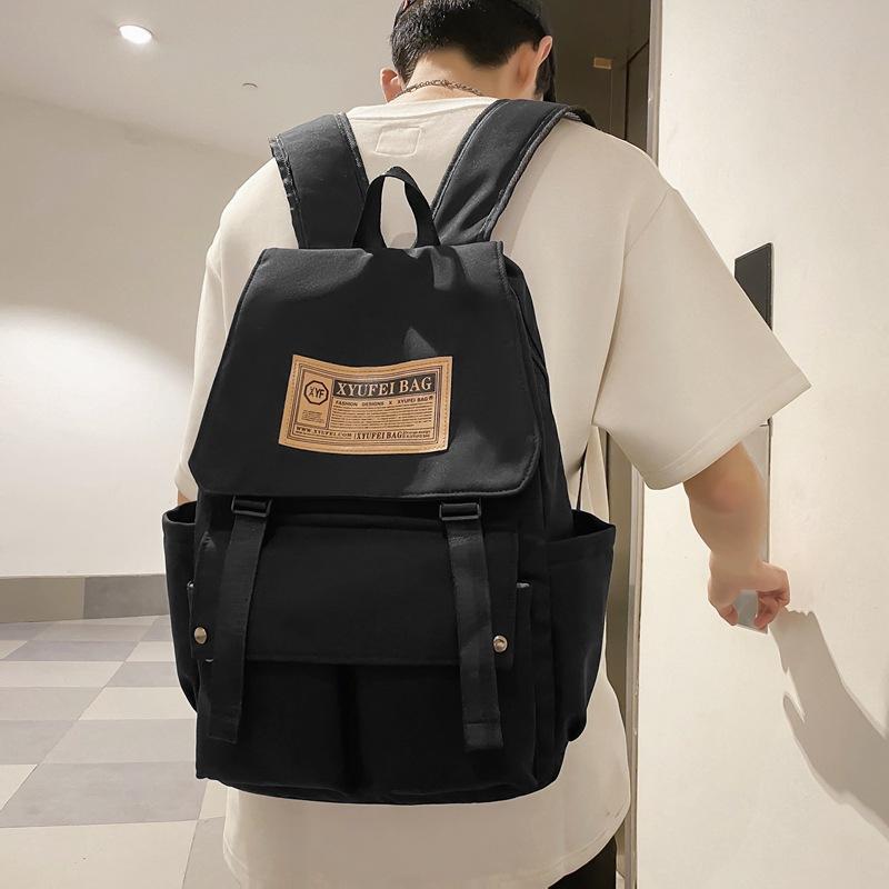 

New backpack fashionable fashion versatile large capacity backpack couple college bag чорний