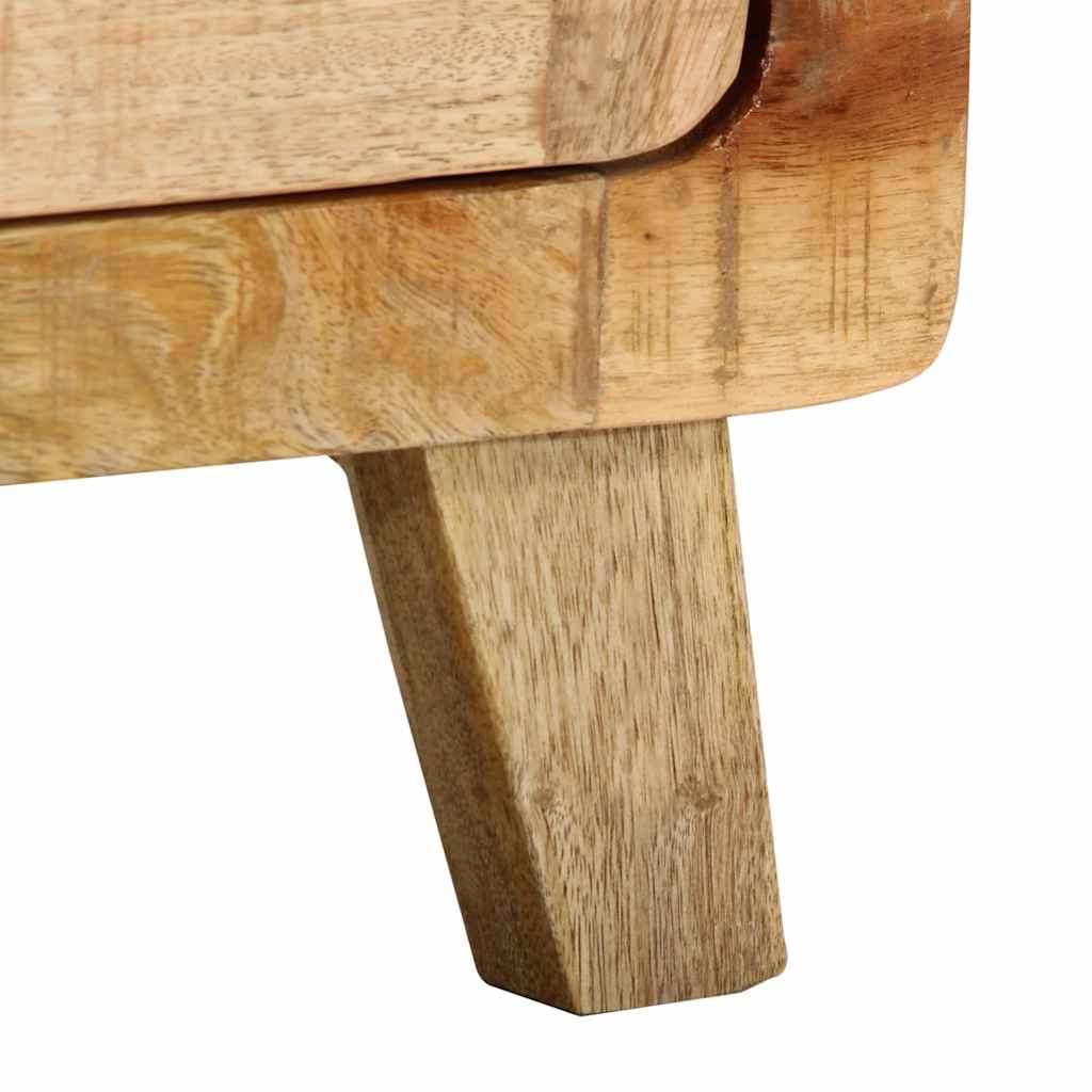 Szafka Nocna 40X32X46 Cm Drewno Lite Surowe Mango
