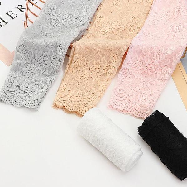 Lace Arm Cover Sun Protection Ice Cover Summer Women Driving Gloves Outdoor Breathable Elastic Half Finger Long Cover