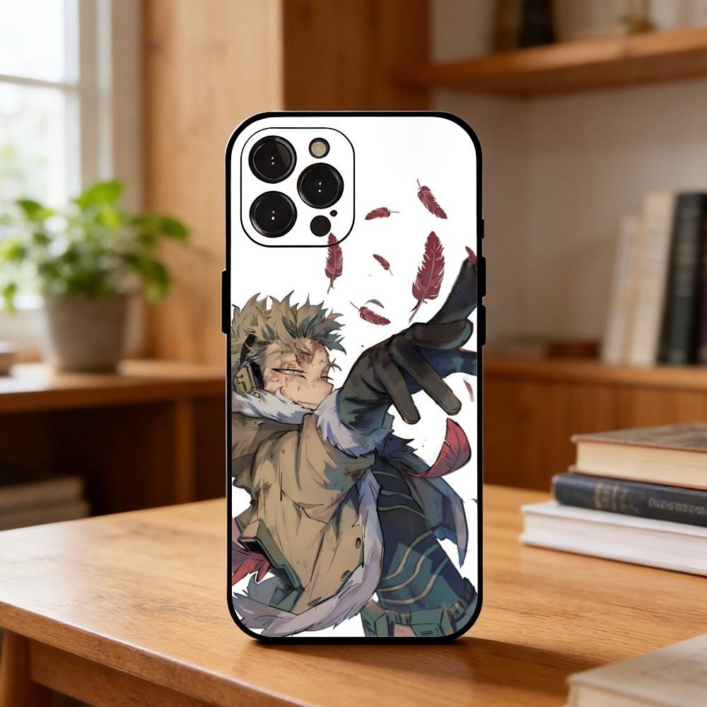 Anime MHA Hawks BNHA Phone Case For iPhone17,16,15,14,13,12,Plus,Pro Max, 5G Others Soft Black Cover iPhone16plus