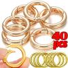 50/10pcs Metal O Ring Spring Clasps for DIY Jewelry Openable Round Carabiner Keychain Bag Clips Hook Dog Chain Buckles Connector