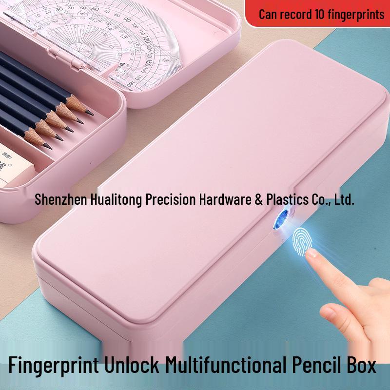 Student Fingerprint Lock Pencil Case - Portable, Secure, and Stylish for Elementary Use