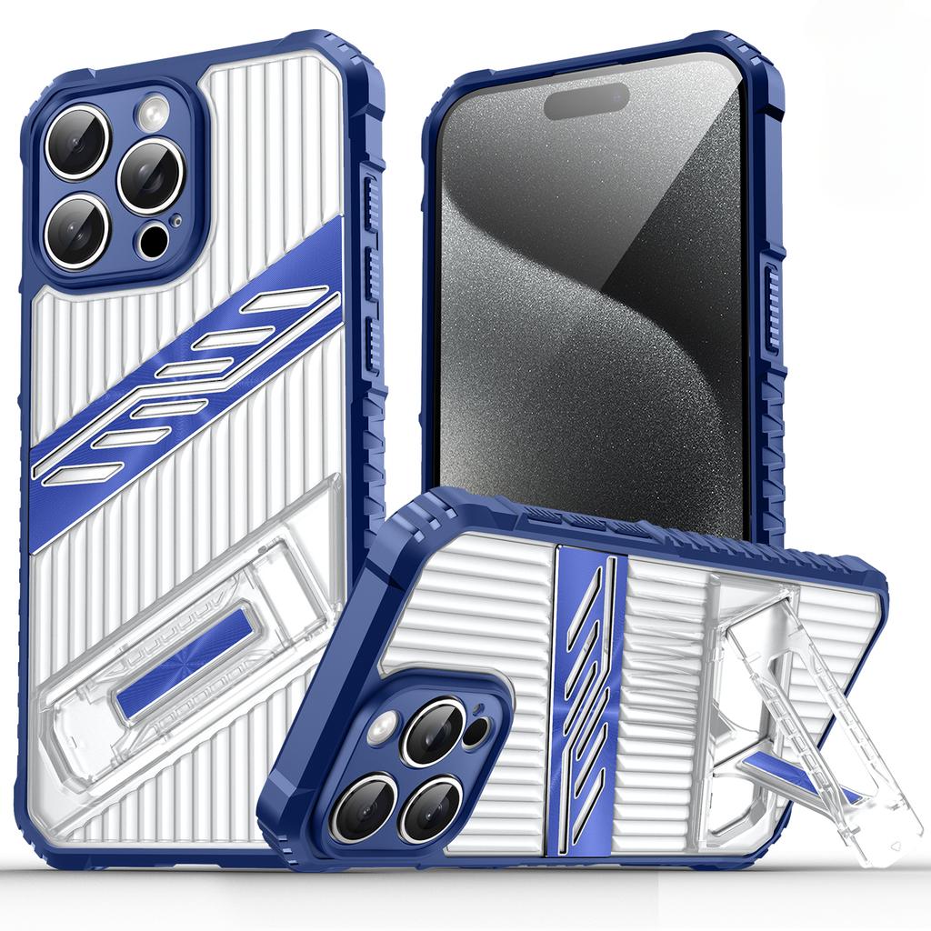 Compatible with Apple iPhone 12 13 14 16 15 Pro Max 11shockproof phone case iPhone14 15 16Plus invisible stand camera protection