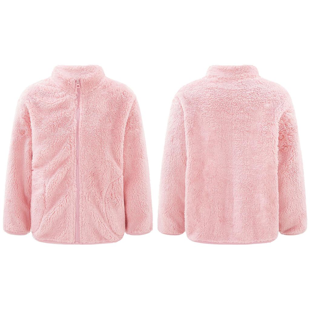Kids Boys Girls Stylish Clothing Long Sleeve Stand Collar Zipper Closure Front Jacket Outerwear