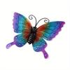 1Pc Iron Art Colorful Simulation Butterfly Pendant for Outdoor Garden Patio Background Wall Home Decoration Ornaments
