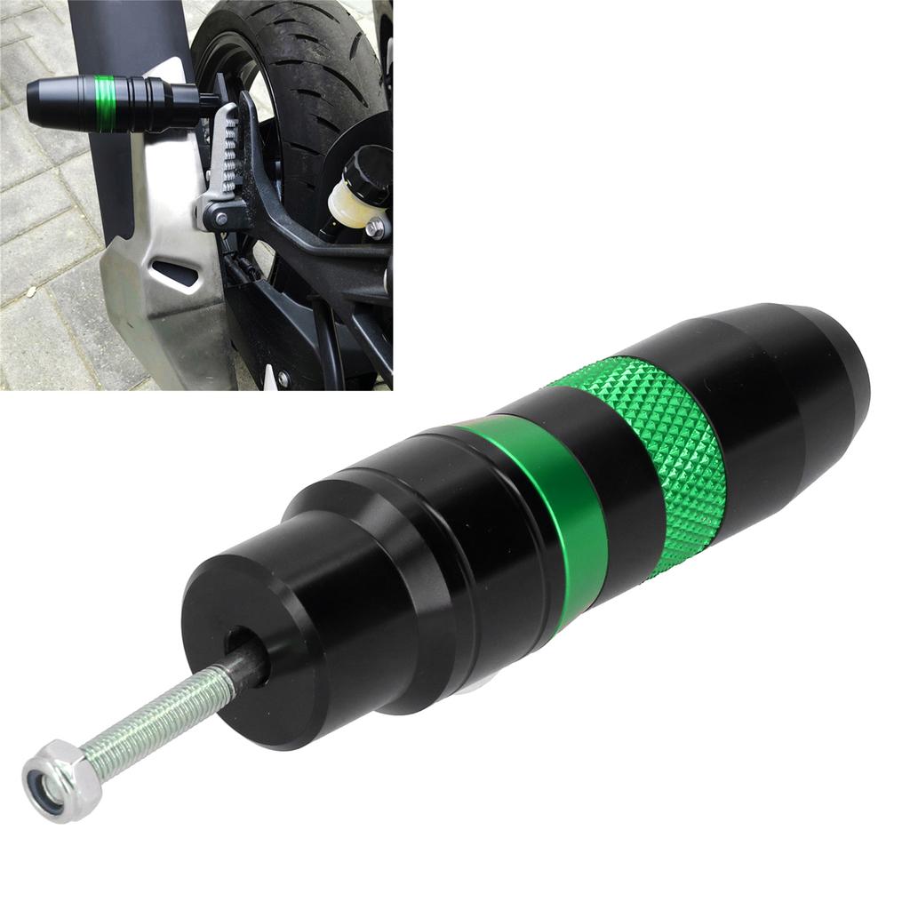 Motorcycle Exhaust Pipe Slider Aluminum Alloy Anti Falling Guard Protector (Black )