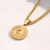 MamacitaSlay 316L Stainless Steel Sun Moon Circular Pendant Necklace Party Waterproof Neck Jewelry Women's Charm Necklace Gift