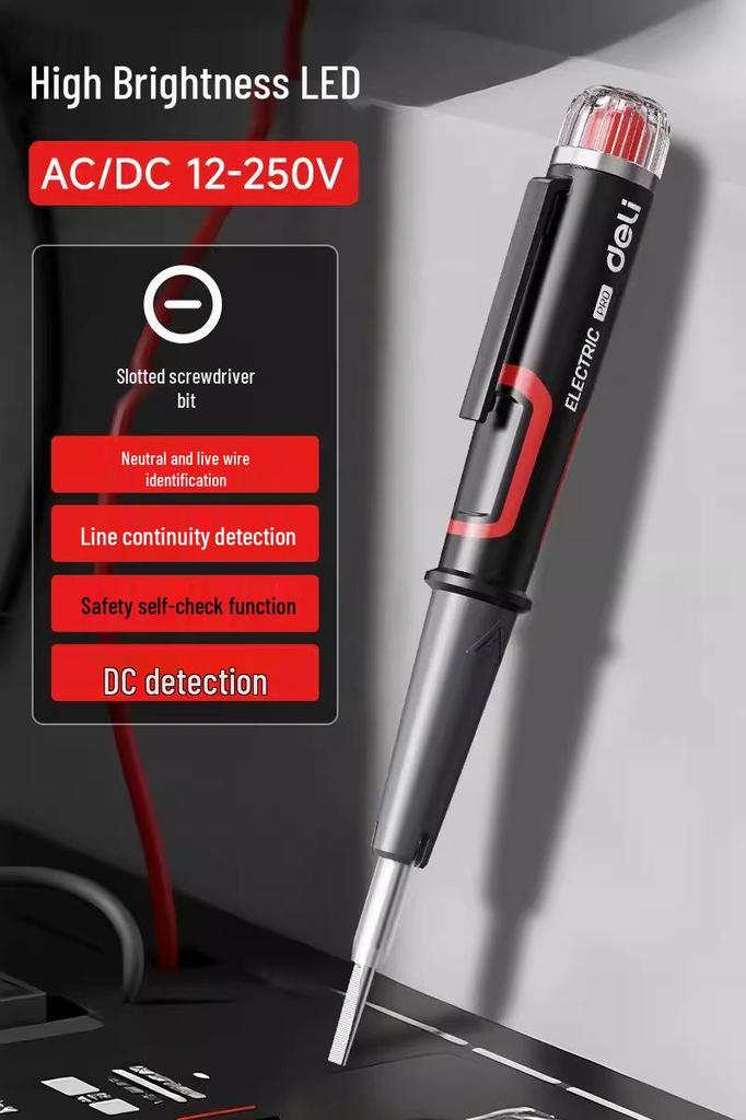 Deli Multifunction High Torque Voltage Tester Pen