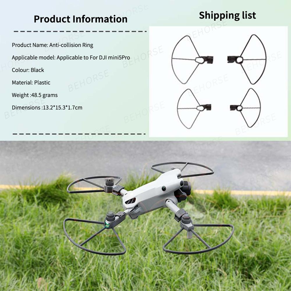 For Mini 5 Pro Anti-collision Ring with Height-increased Tripod Propeller Paddle Protector For DJI Mini 5 Pro Drone Accessories