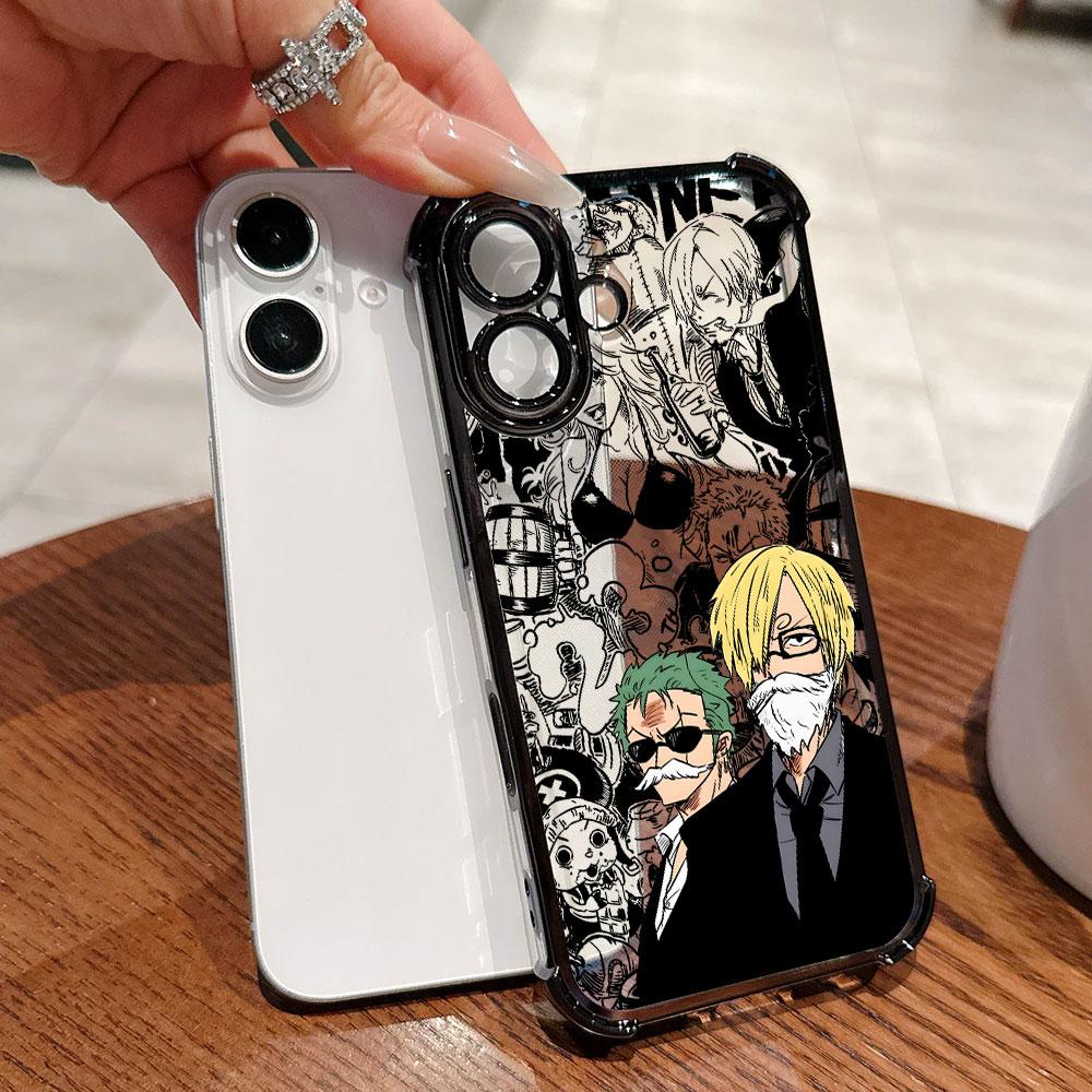 Anime Gear 5 LuffyS Plating Phone Case For Xiaomi Redmi A7 15 15C 14C K50 Note 15 14 13 12 12s Pro Plus 4G 5G Anti Fall Airbag