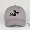 MLFO DAD Galloping Horse Print SoftTop Baseball Cap Retro Style Daily Commute Outdoor Hiking Fathers Day Gift